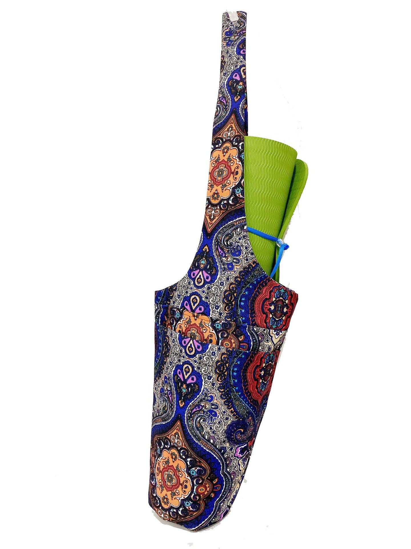Single Shoulder Yoga Bag Sports Fitness Bag Cashew Flower Ethnic Sail Cloth Bag
