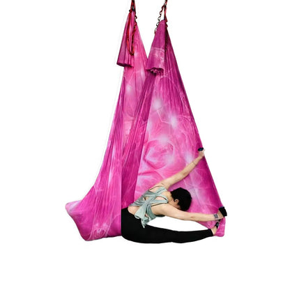 Whole Sale Yoga Hammock Silk Aerial Yoga Toy Swing Fabric Anti-Gravity Yoga Belts Fitness for Home Yoga Slimming and Shaping