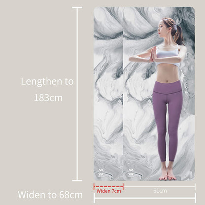 Printed Yoga Mat Non Slip Eco Friendly 72 X 27 Inch,Thick 1/4Inch Fitness Exercise Mat for Pilates,Gym Home or Workout Mat with Carrying Strap 6Mm