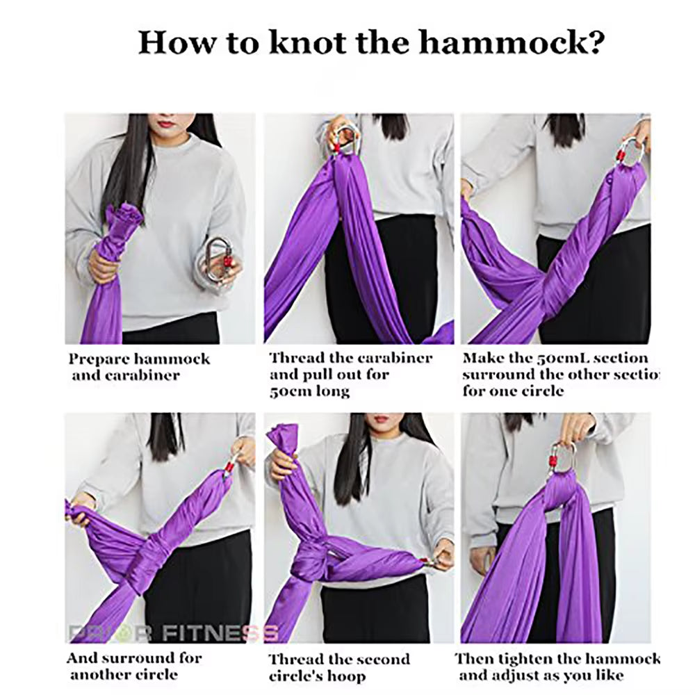 20 Color Aerial Yoga Hammock 4/5/6/7*2.8M Yoga Flying Swing for Anti-Gravity Yoga Inversions Yoga Sling