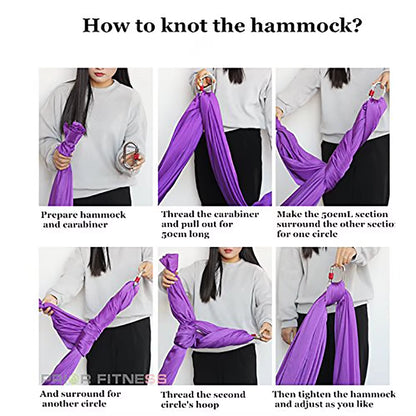 20 Color Aerial Yoga Hammock 4/5/6/7*2.8M Yoga Flying Swing for Anti-Gravity Yoga Inversions Yoga Sling