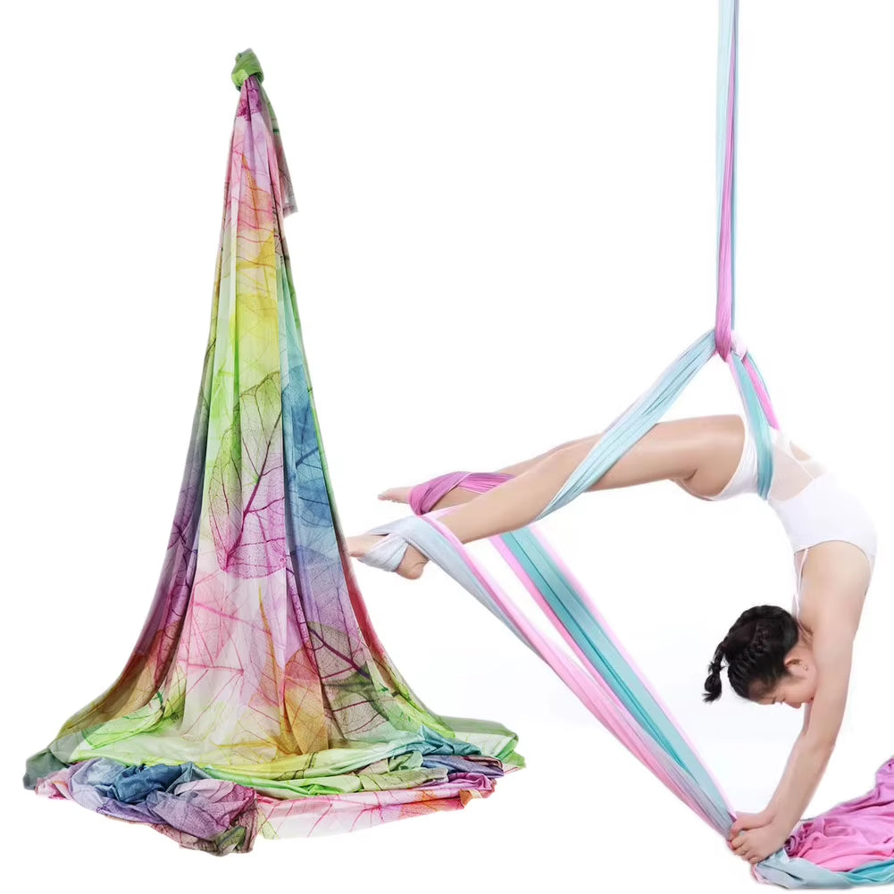 Whole Sale Yoga Hammock Silk Aerial Yoga Toy Swing Fabric Anti-Gravity Yoga Belts Fitness for Home Yoga Slimming and Shaping