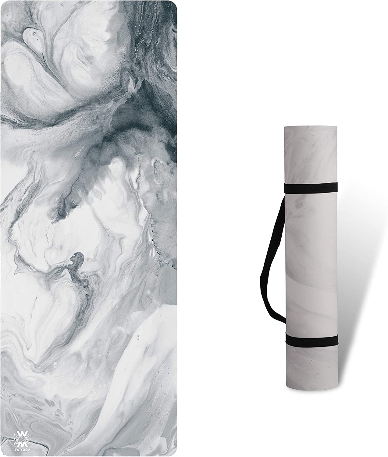 Printed Yoga Mat Non Slip Eco Friendly 72 X 27 Inch,Thick 1/4Inch Fitness Exercise Mat for Pilates,Gym Home or Workout Mat with Carrying Strap 6Mm