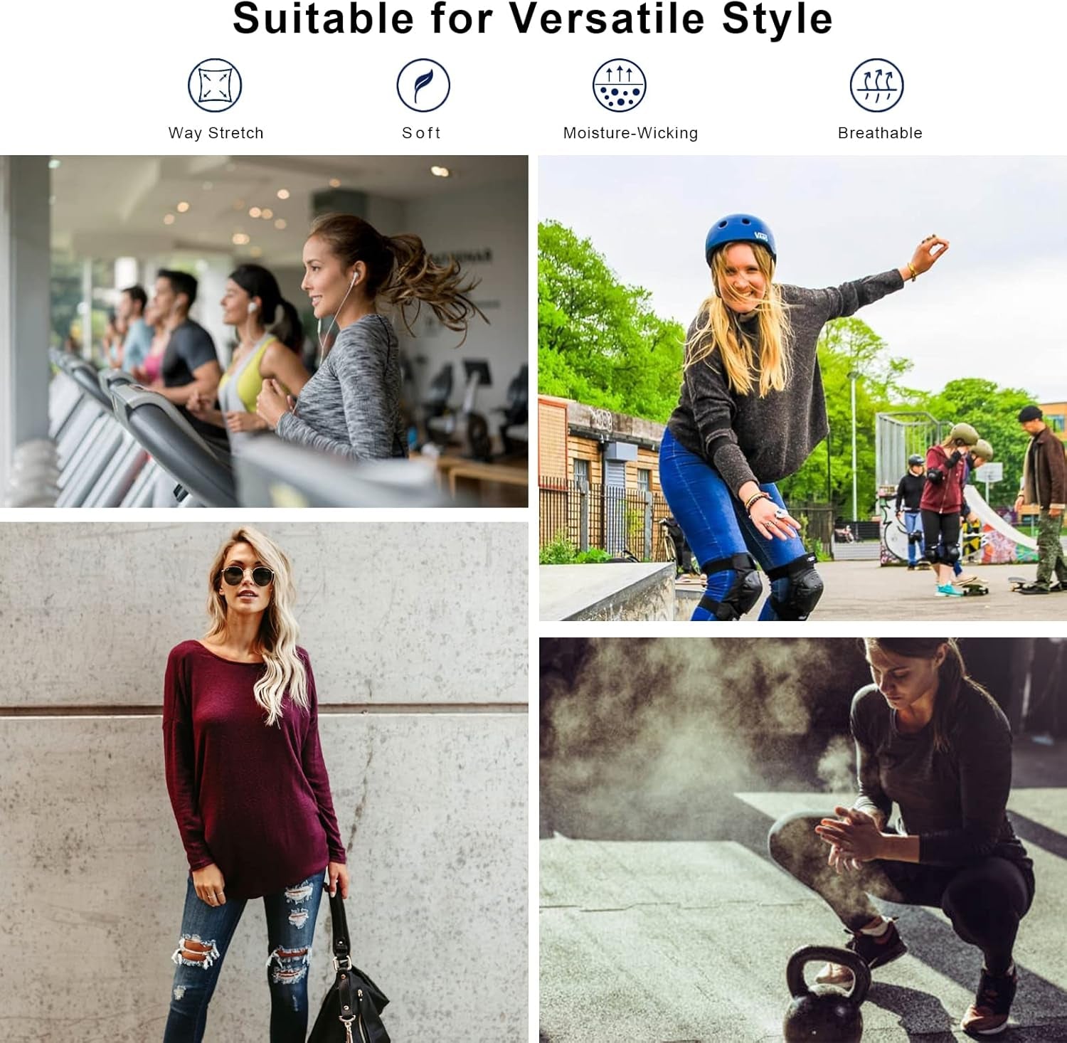 Woman’S Yoga Tops Criss Cross Open Back Long Sleeve Shirts Dry Fit Basic Shirt for Exercising Tunic Activewear Top Lavender Purple