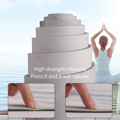 Printed Yoga Mat Non Slip Eco Friendly 72 X 27 Inch,Thick 1/4Inch Fitness Exercise Mat for Pilates,Gym Home or Workout Mat with Carrying Strap 6Mm